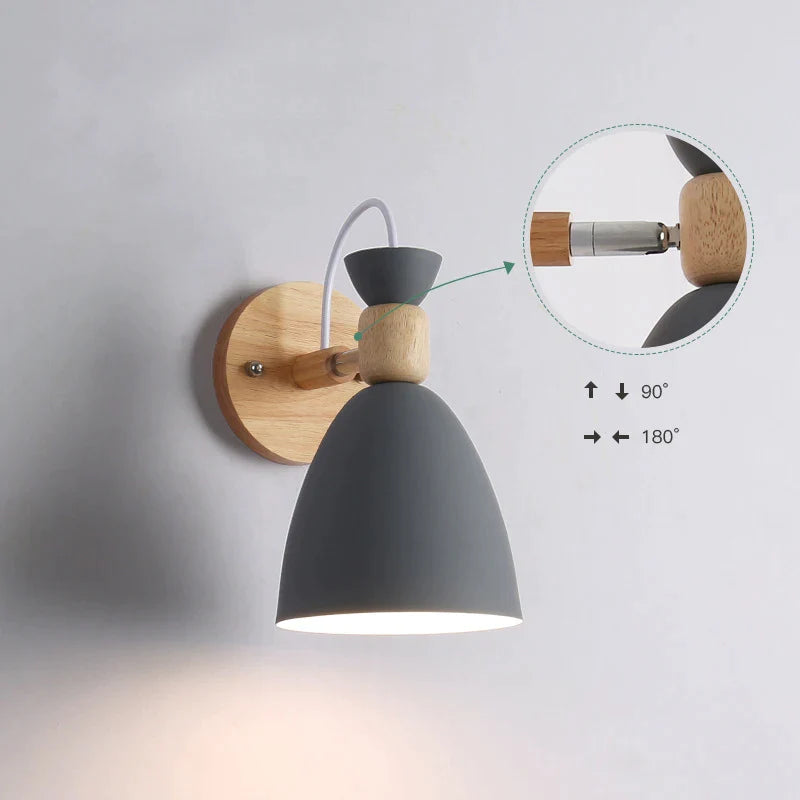 Afralia™ Minimalist Macaroon Wall Lamp for Bedroom, Living Room, Aisle - Modern Scandinavian Design