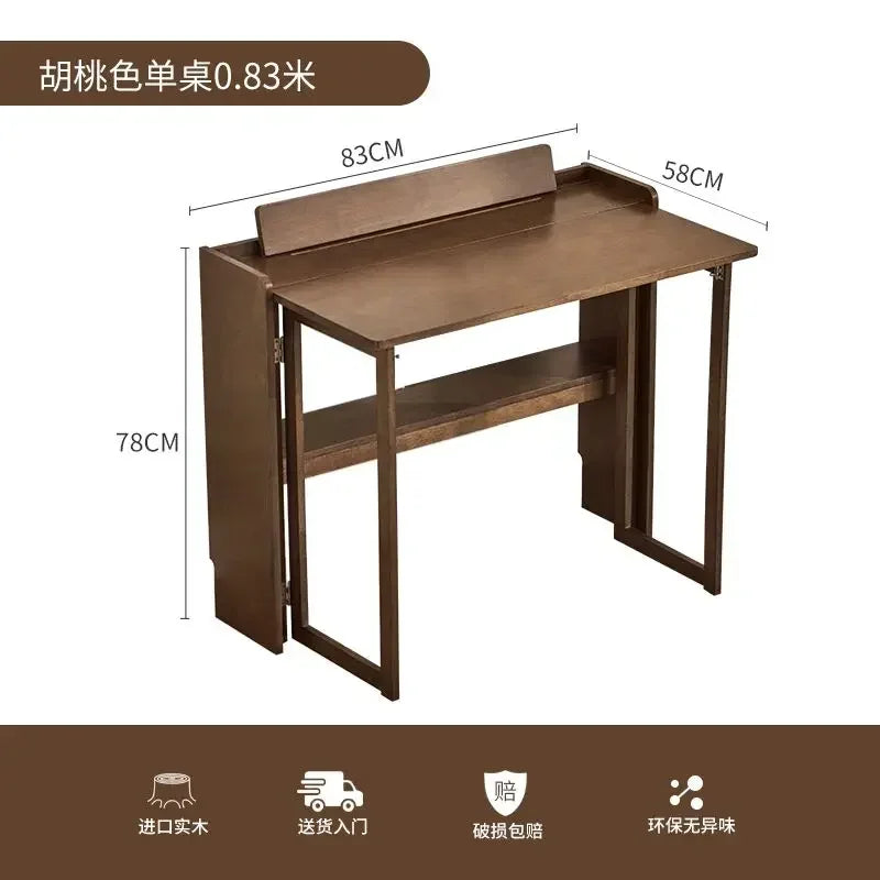 Afralia™ Foldable Computer Desk for Home Office Small Space Study - 80/100/120cm