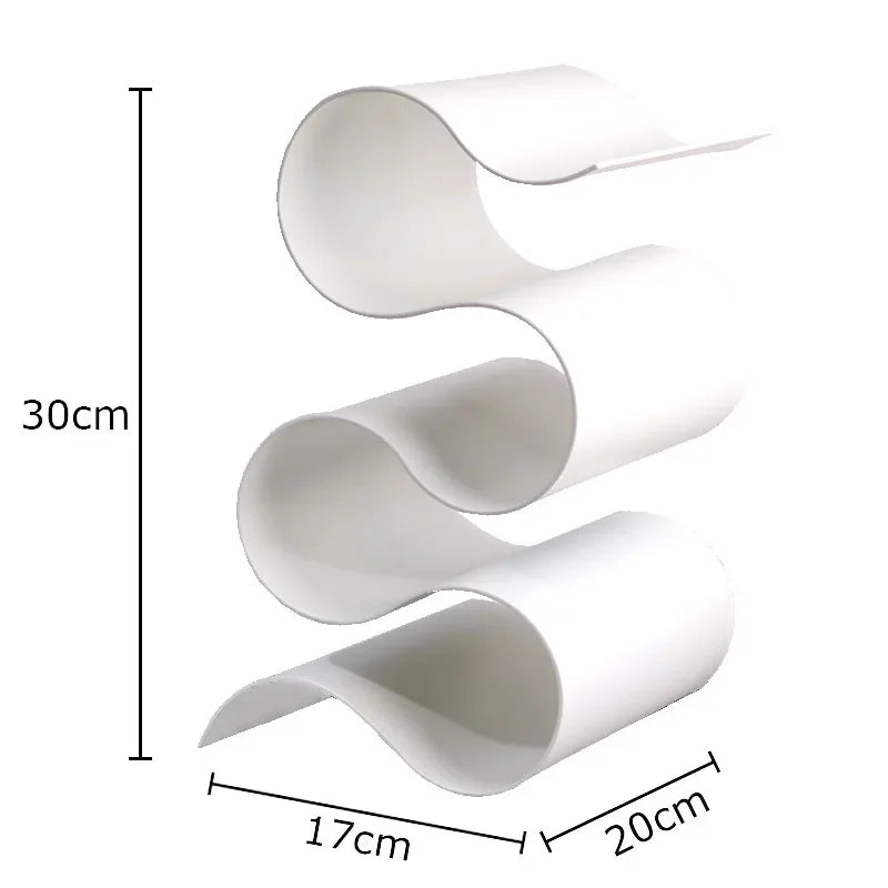 Afralia™ Ribbon S-Shape Wine Rack: Stylish Beverage Tray & Bottle Stand for Home Décor.