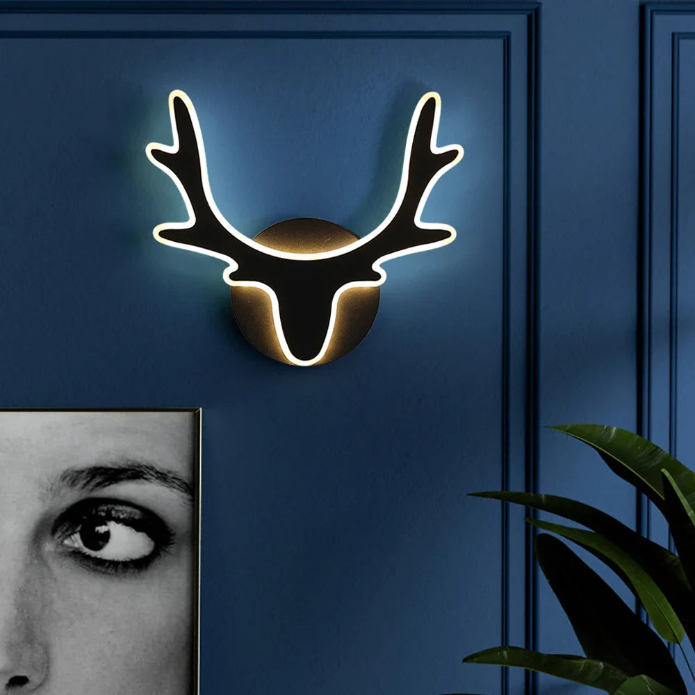 Nordic Antler LED Wall Sconce by Afralia™: Modern Indoor Bedroom & Bathroom Light