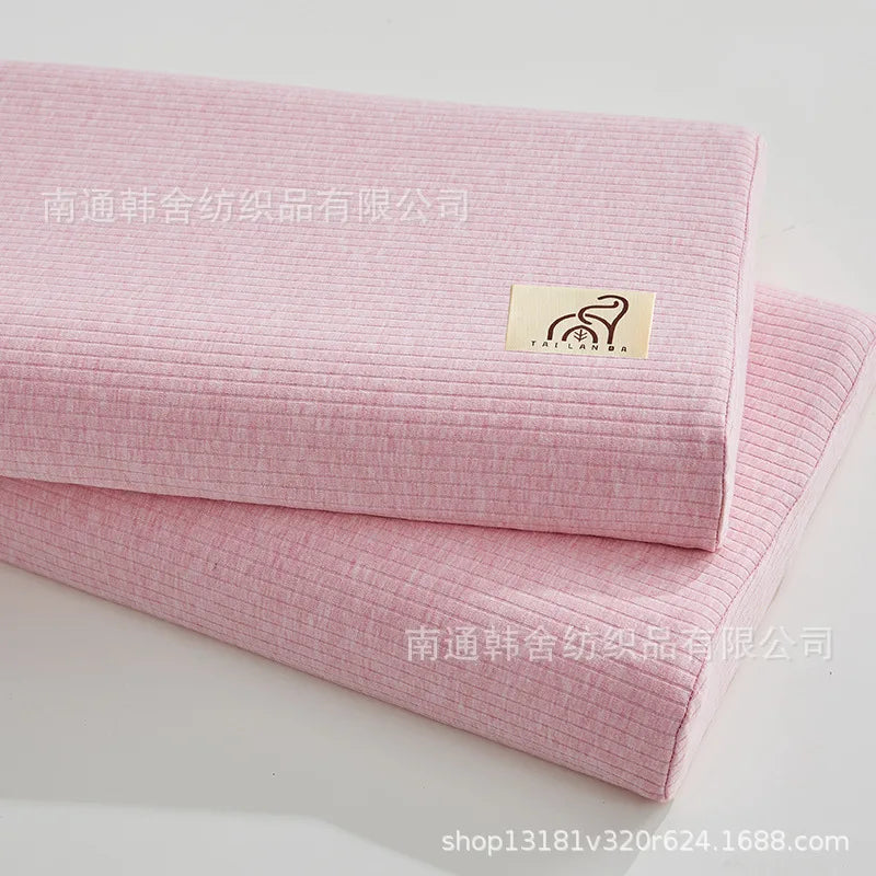 Afralia™ Solid Color Latex Low Pillow for Comfortable Adult Sleep and Neck Support