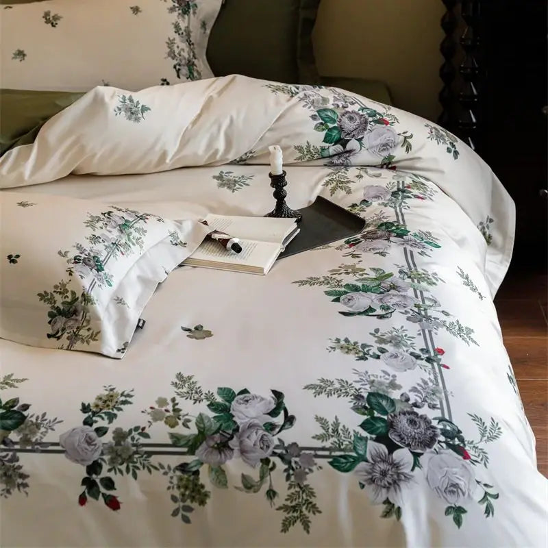 Afralia™ American Pastoral 1000TC Egyptian Cotton Floral Bedding Set