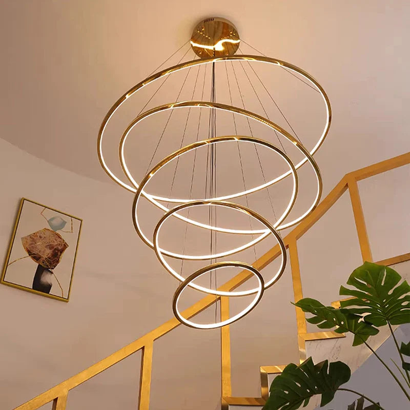 Afralia™ Nordic Home Stair Chandelier Living Room Bedroom Dining Room Pendant Lights Ceiling Light Indoor Lighting