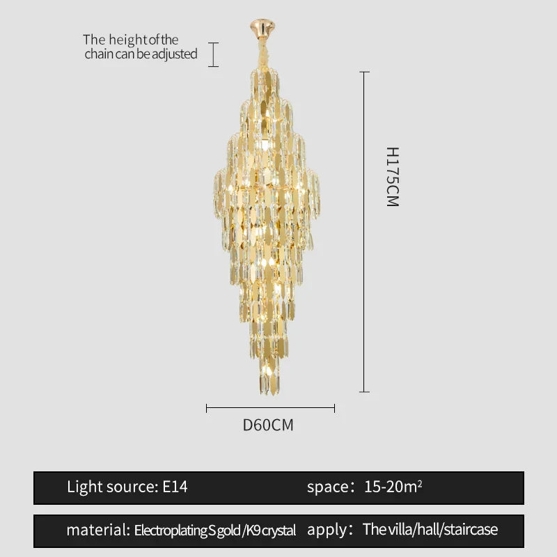 Afralia™ Crystal Chandelier for Modern European Style Living Rooms