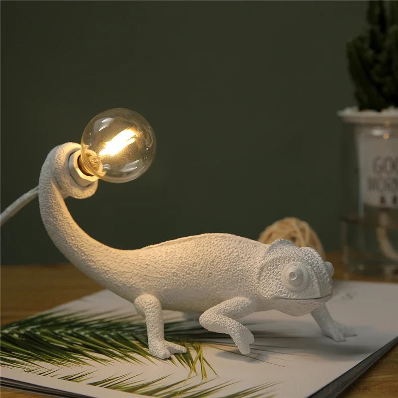Afralia™ Chameleon Night Light for Bedroom Decor and Reading Lamp