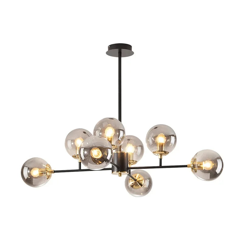 Afralia™ Glass Ball Chandelier: Modern Luxury Lighting for Hall, Dining Room, and Bedroom