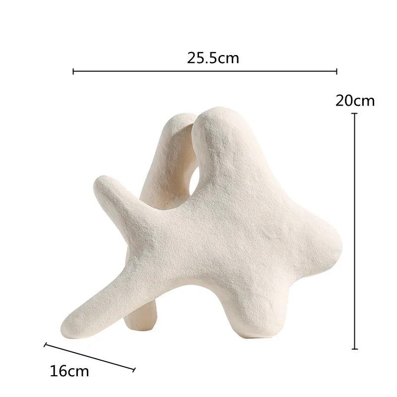 Afralia™ Starfish Coral Geometric Sculpture Decor Figurines Home Decoration