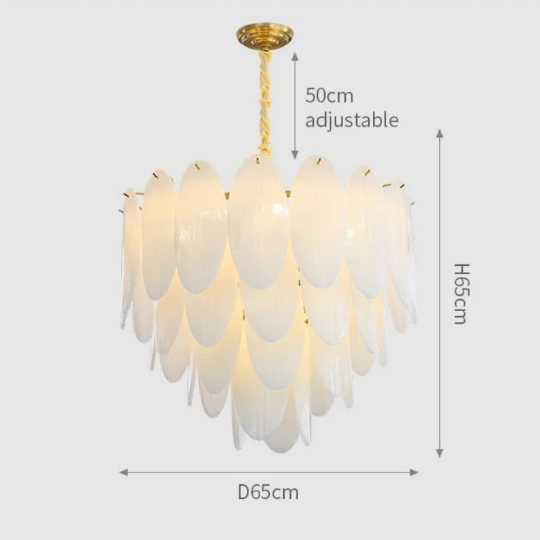 Afralia™ Luxury Feather Art Glass Chandelier - Nordic Minimalism Design
