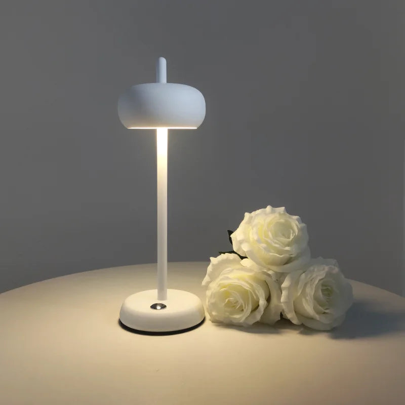 Afralia™ Rechargeable Circular LED Table Lamp - Portable Bedside & Desk Light