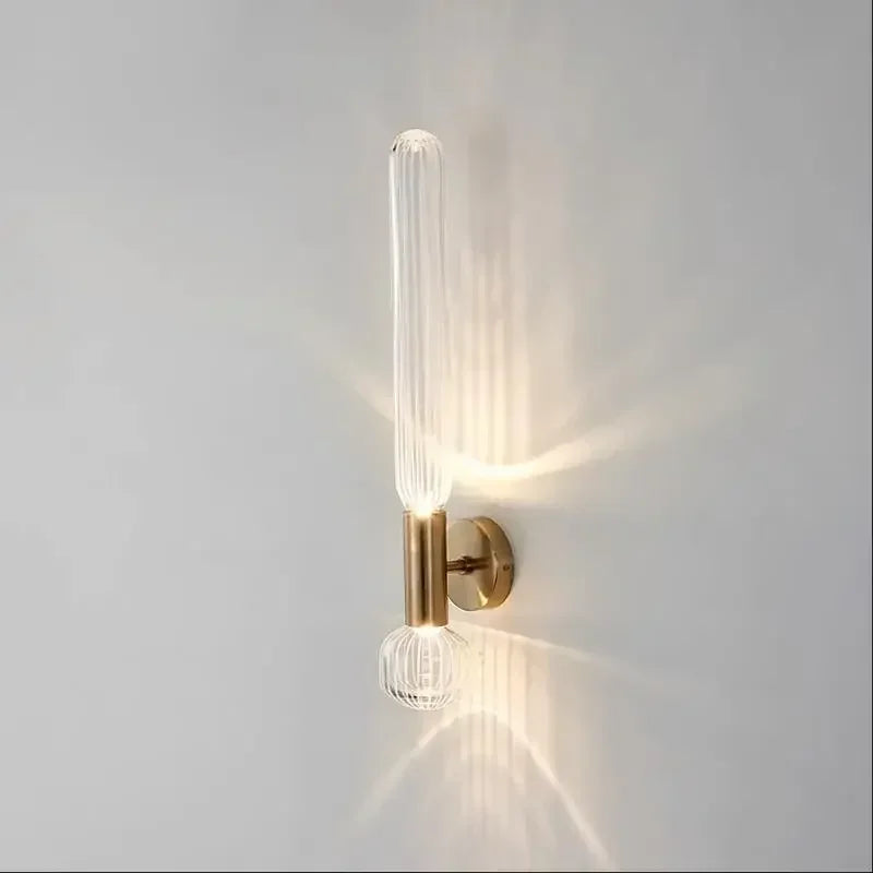 Afralia™ LED Glass Wall Sconces for Home Decor and Lighting in Gold
