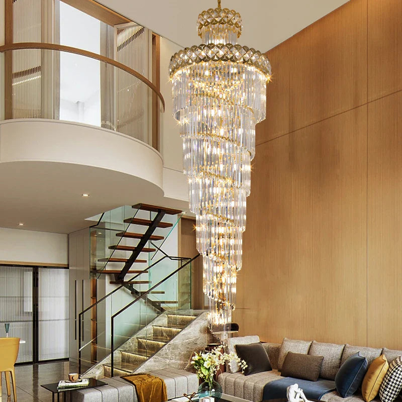 Afralia™ Nordic Luxury LED Ceiling Chandelier for Living Room, Banquet Hall, Hotel Lobby