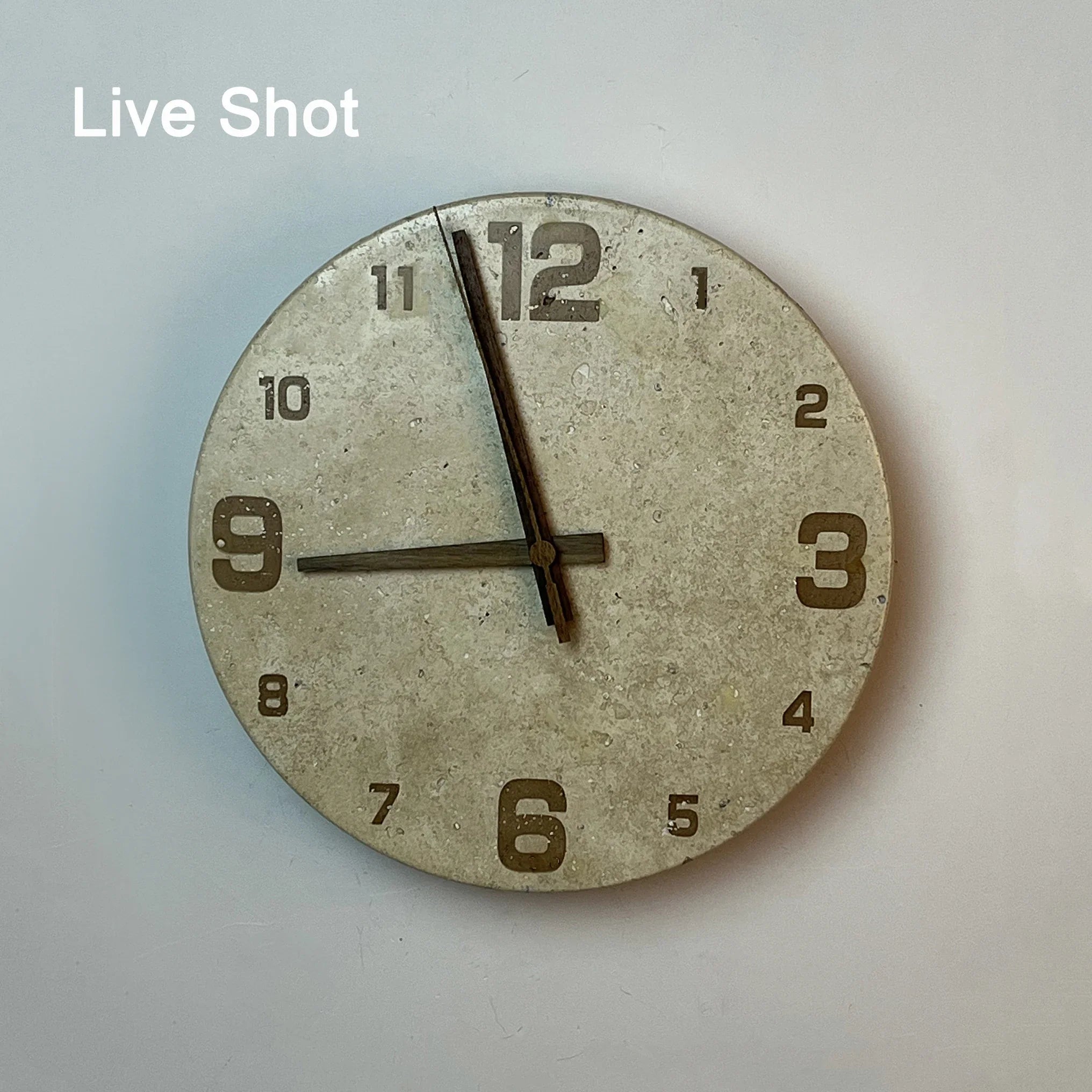 Afralia™ Yellow Marble Circular Wall Clock Light for Living Room and Restaurant