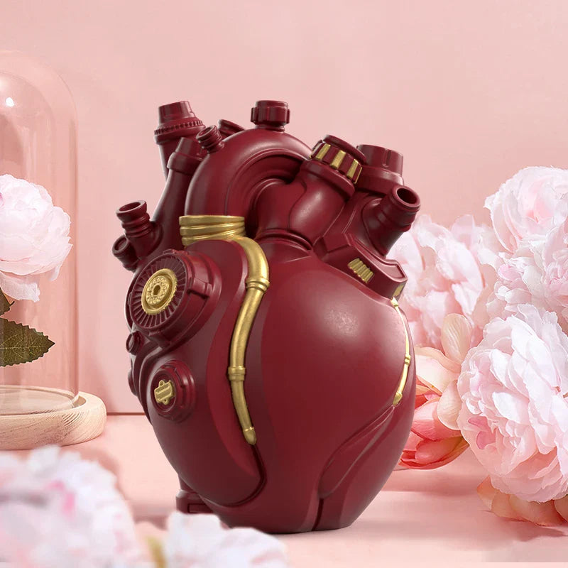 Afralia™ Heart Cardiac Vase Resin Desktop Decoration Ornaments