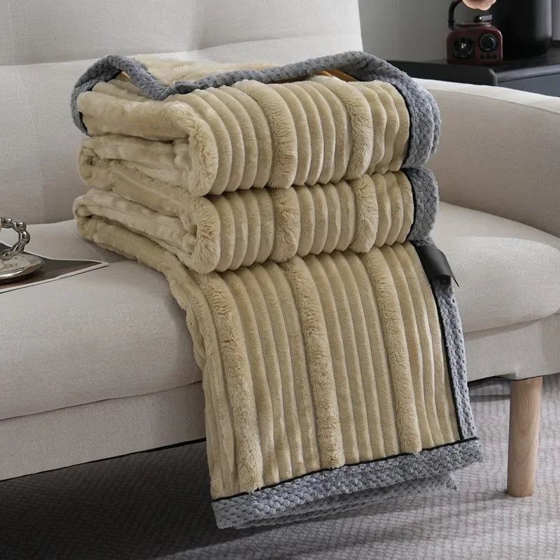 Afralia™ Light Luxury Sofa Blanket: Cozy Warmth for Home, Office, and Bedroom