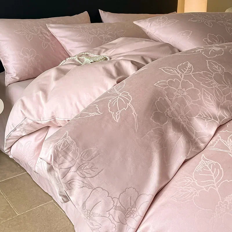 Afralia™ Luxury Jacquard Satin Cotton Bedding Sets for Adults