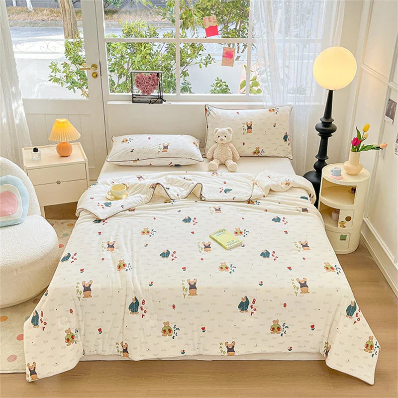 Afralia™ Kids' Summer Quilt: High-End Knitted Fabric, Super Soft & Breathable Comforter