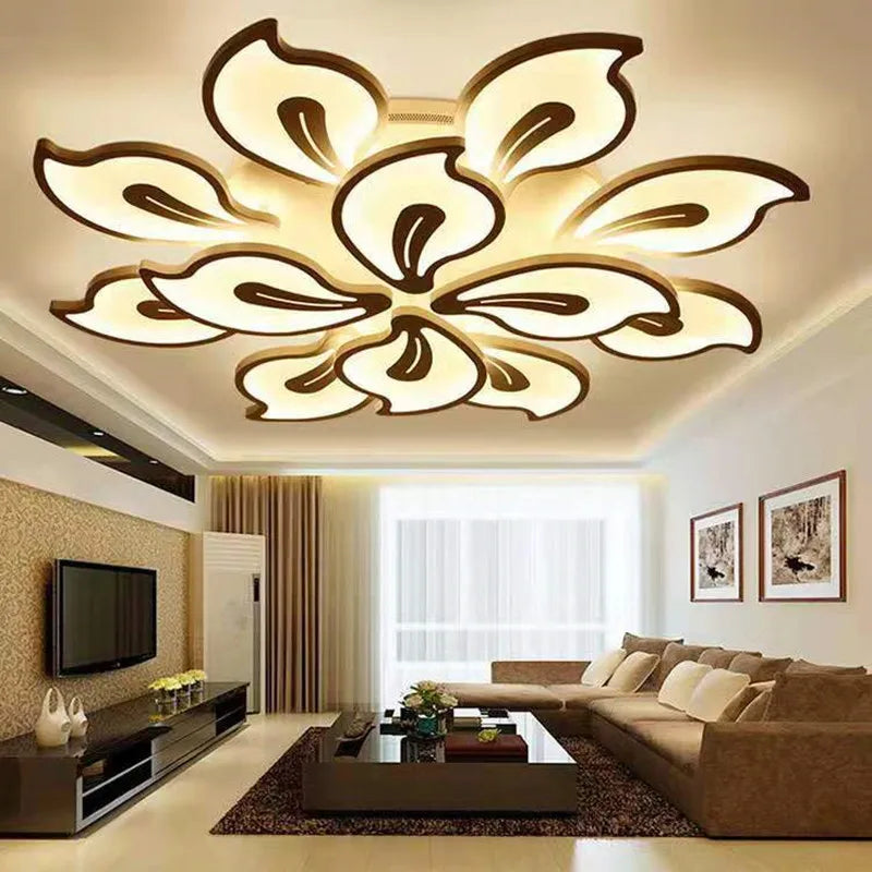 Afralia™ Modern LED Acrylic Chandelier for Living Room, Bedroom, Study - Ceiling Light Fixtures