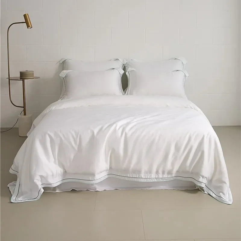 Luxury Afralia™ Cotton Bedding Set in Solid Color - Twin to King Sizes