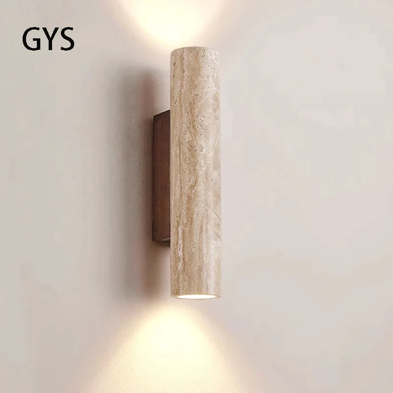 Afralia™ Stone LED Wall Lamp, Up and Down Light for Bedroom, Living Room, and Staircase