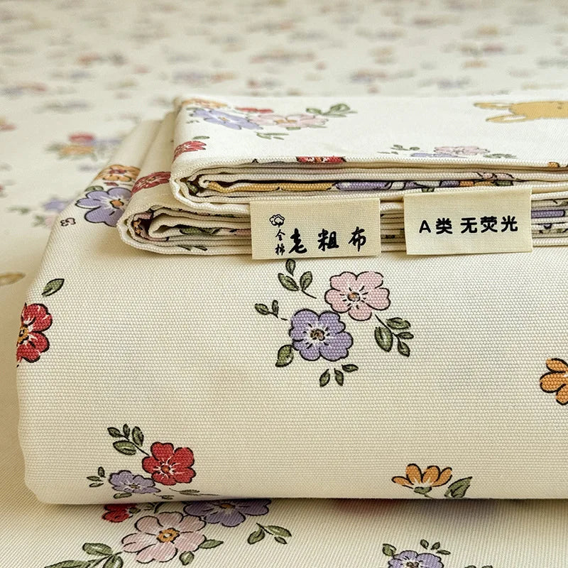 Afralia™ Cooling Cotton Flower Print Bed Cover Matress Protector