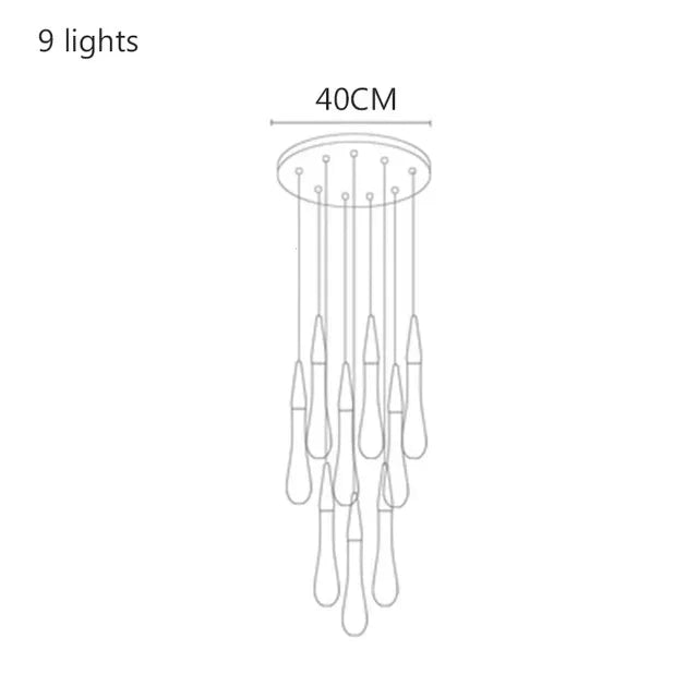 Afralia™ Crystal Drop Chandelier: Elegant Lighting for Home Decor, Living Room, Dining Room, Lobby
