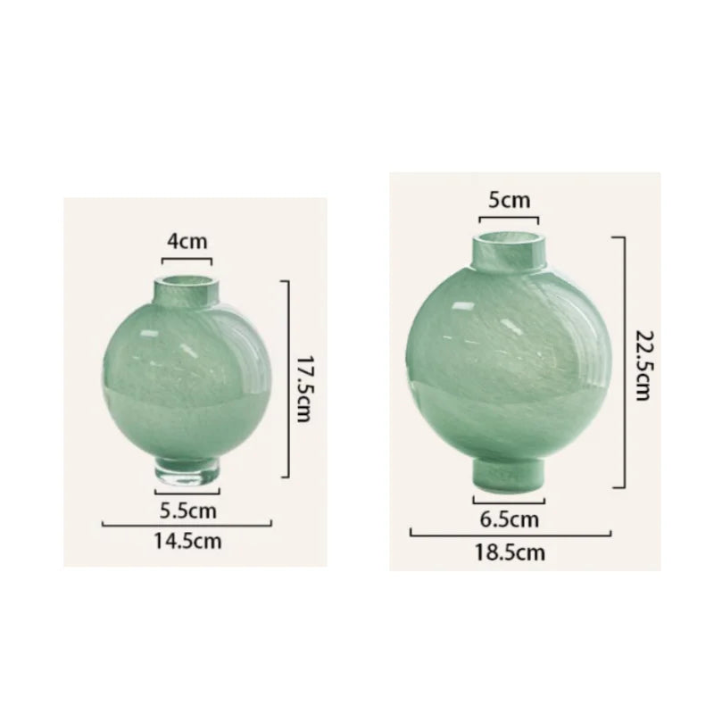 Afralia™ Marble Pattern Glass Vase for Home Decor