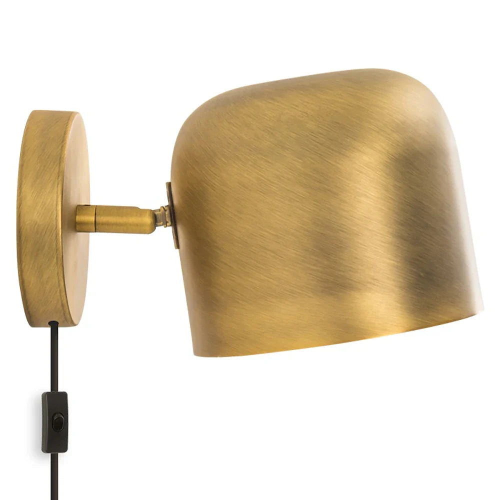 Afralia™ Gold Iron Vintage Wall Lamp, Modern American Style, LED Mirror Light E27