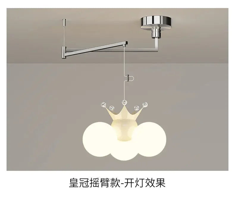 Afralia™ Nordic LED Chandelier Pendant Light for Children's Room, Bedroom, Dining Room