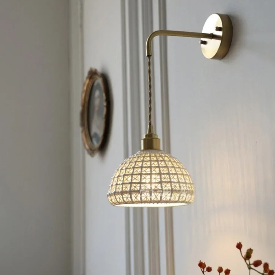 Afralia™ Ceramic LED Wall Lights with Pull Chain Switch for Restaurant and Bedside