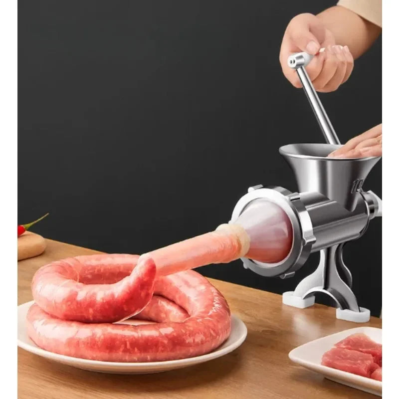 Afralia™ Stainless Steel Meat Grinder Noodle Sausage Maker Kitchen Gadget