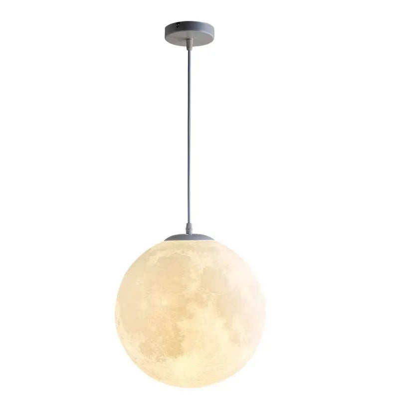 Afralia™ Cream Moon LED Pendant Chandelier: Modern Living Room Kitchen Bedroom Lighting