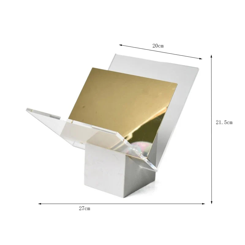 Afralia™ Marble Bookends: Creative Acrylic Bookshelf Holder for Elegant Home Decor