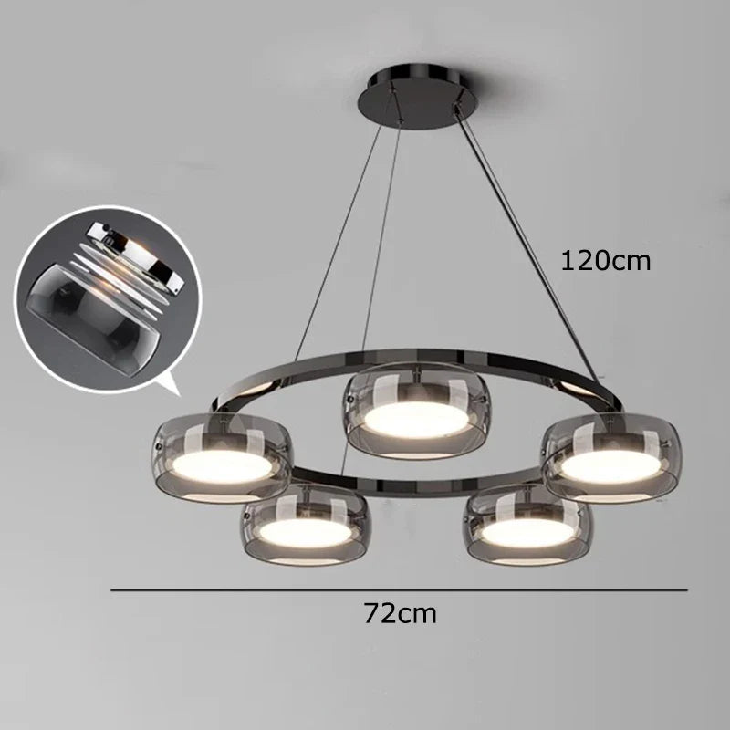 Afralia™ Modern LED Pendant Lights for Living Room & Dining Room Chandeliers