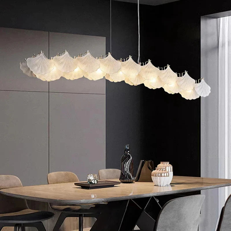 Afralia™ Maple Glass Chandelier Pendant Light Fixture for Living Room Bedroom