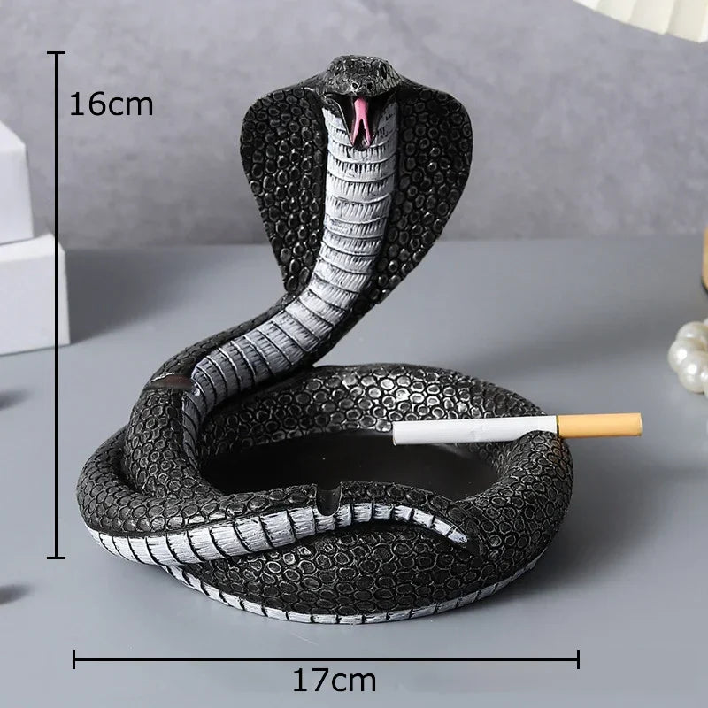 Afralia™ Cobra Ashtray Resin Crafts: Stylish Smoking Accessories for Home and Office