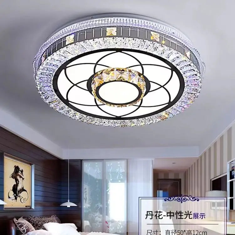 Afralia Crystal LED Pendant Light 500mm Diameter for Bedroom and Living Room