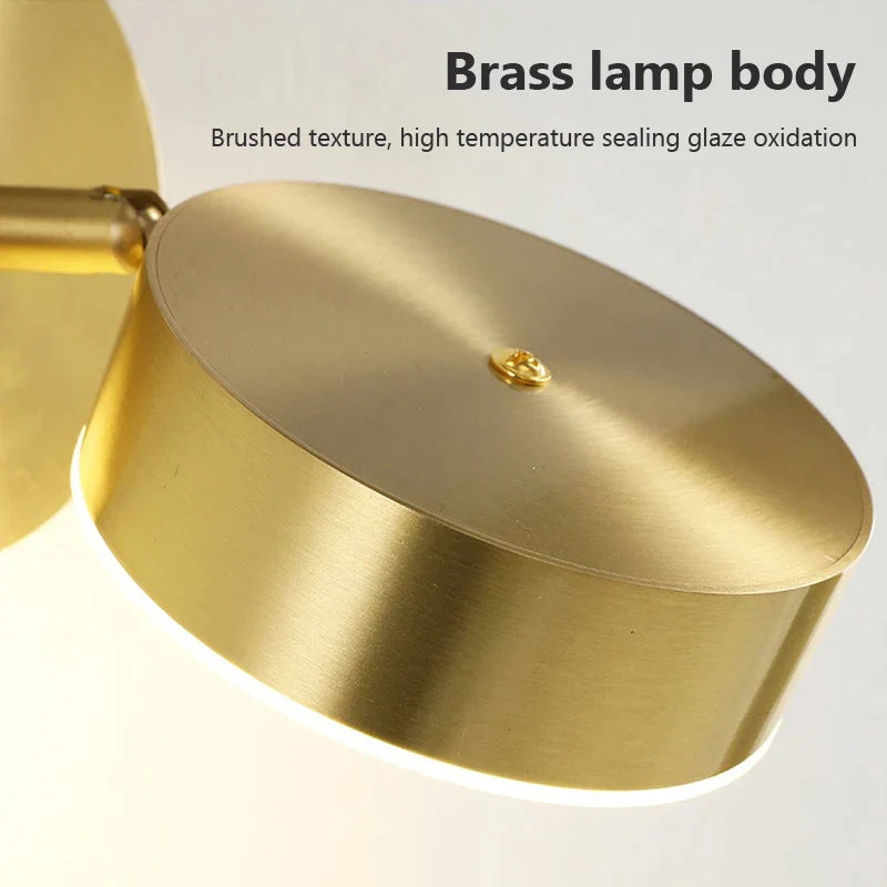 Afralia™ Iron Wall Lamp Vintage Simple Single Brass Light Small E27 Bedside Aisle Balcony