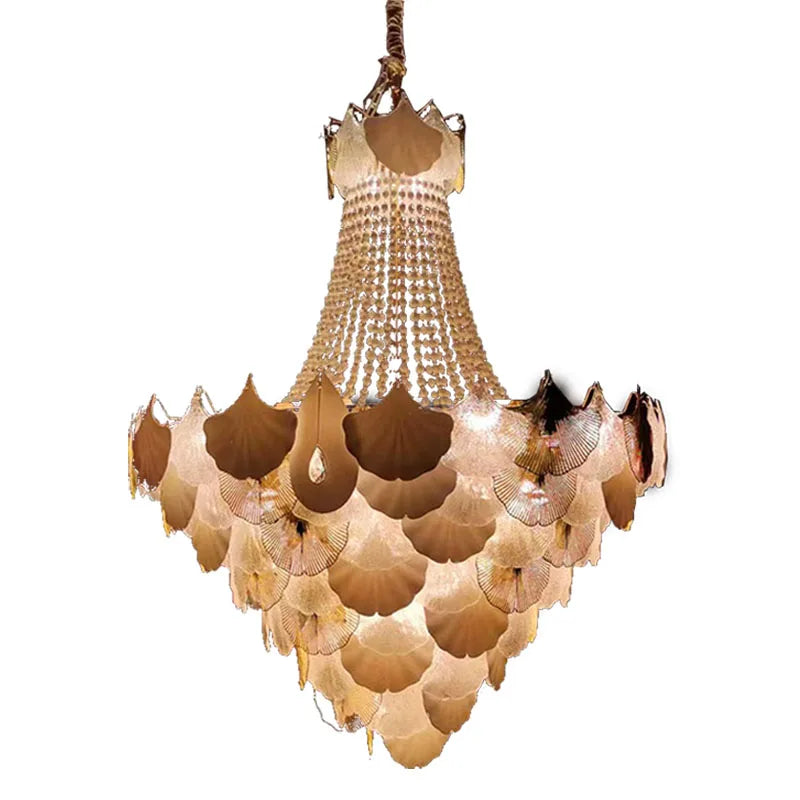 Afralia™ Ginkgo Art Deco Dimmable Chandelier for Dinning Room