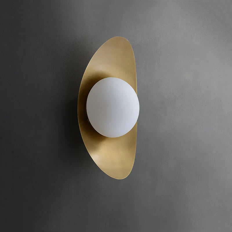 Afralia™ Luxury Yuanbao Iron Wall Lamp - Gold LED Light for Modern Spaces