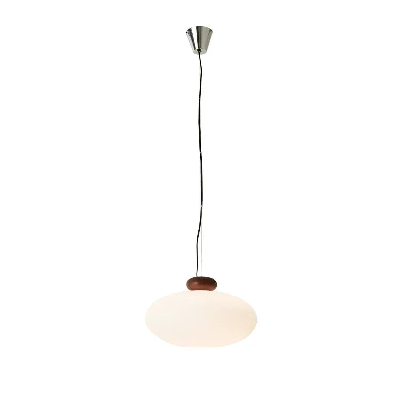 Afralia™ Nordic Wood Glass Pendant Light Chandelier for Dining Room and Bar Home Decor