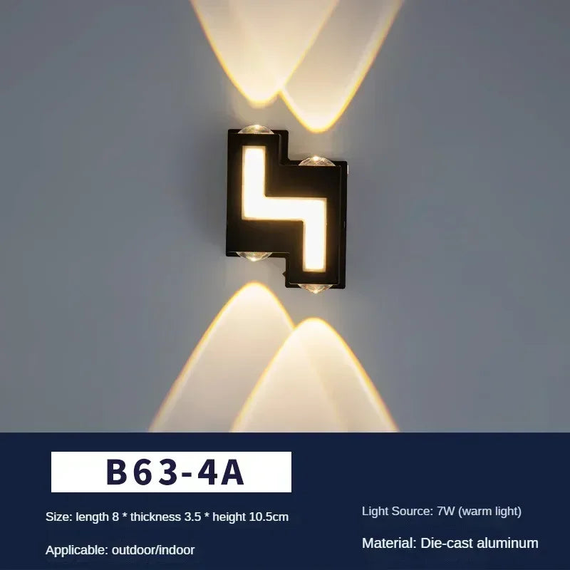 Afralia™ Outdoor Wall Light: Creative Design, High-quality Aluminum for Garden, Porch, Home Lighting