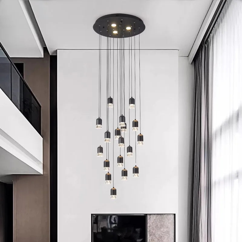 Afralia™ Modern LED Chandelier Pendant Ceiling Light for Indoor Dining Room