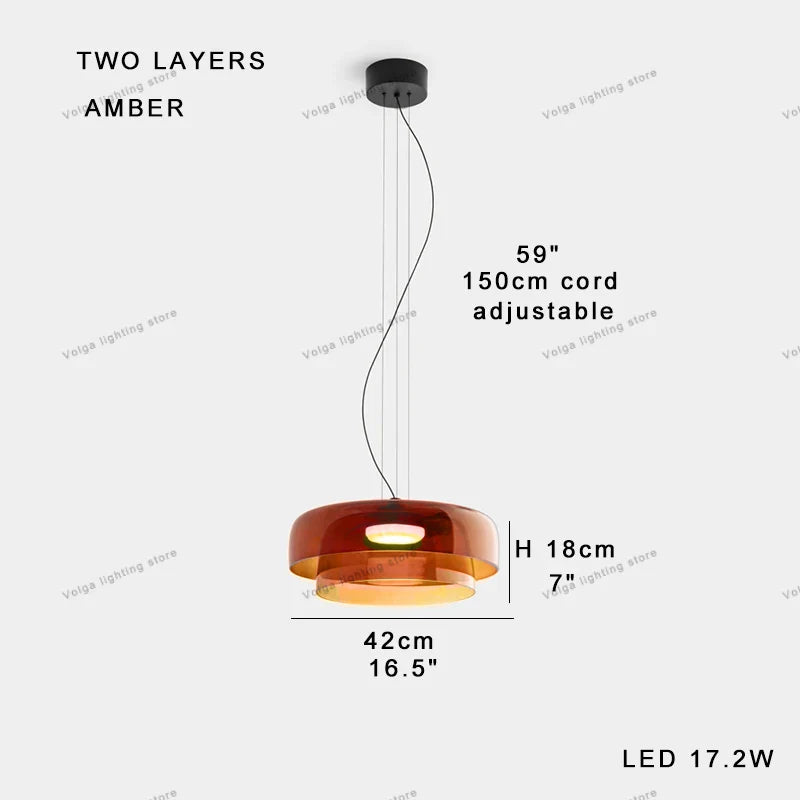 Afralia™ Nordic Glass Pendant Lights - Dimmable LED Ceiling Lamps for Dining Room