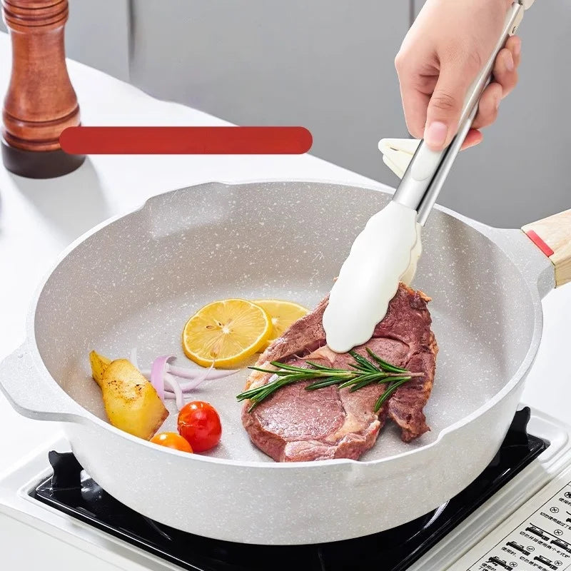 Afralia™ Silicone Steak Kitchen Tong: Household Food Clamp for Safe Barbecue & Cooking