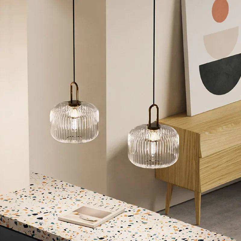 Afralia™ LED Glass Chandelier: Modern Dining Room Pendant Lights Hanging Lamp Fixtures