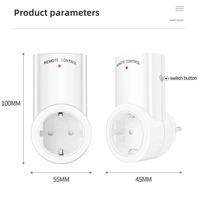 Afralia™ Smart Socket Wireless Remote Control Outlet Wall Switch for Smart Home