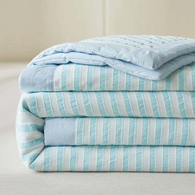 Afralia™ Jacquard Summer Quilt with Soya Fibre Filling - Soft, High-end Cotton Comforter