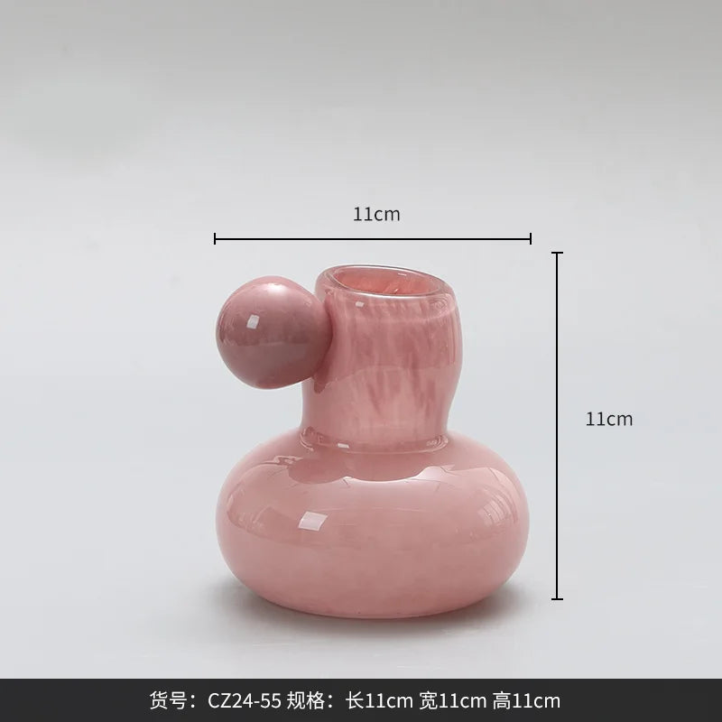 Afralia™ Cute Glass Ball Candle Holder Home Decor Aromatherapy Candelabrum