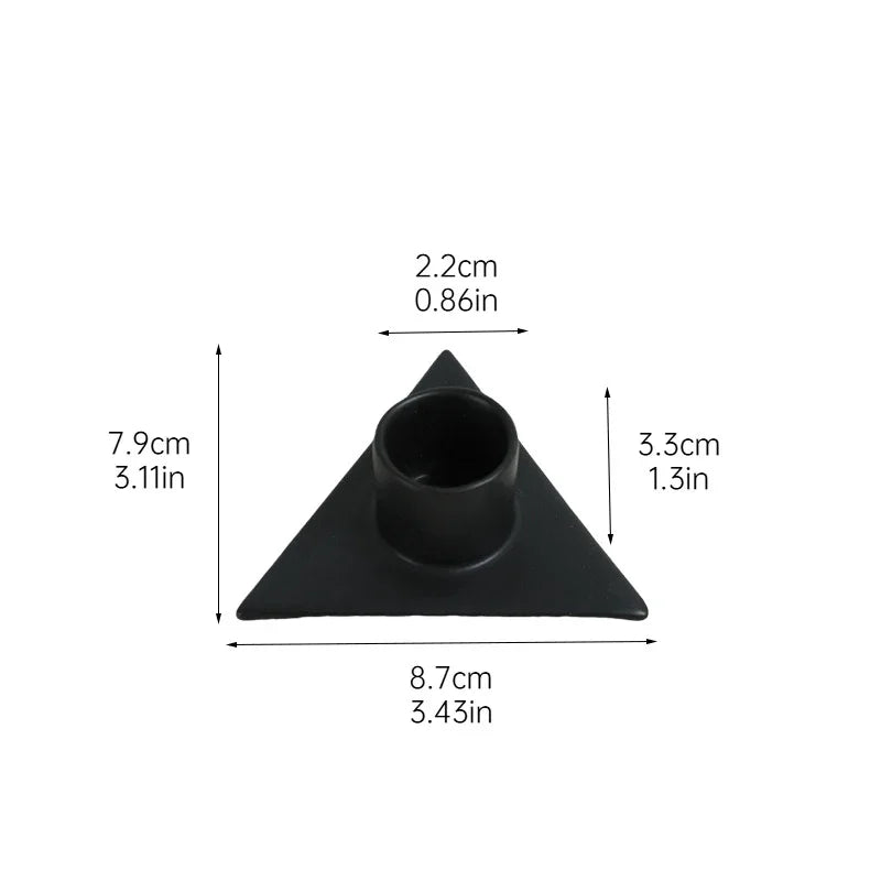 Afralia™ Triangle Ceramic Candle Holders - Aesthetic Room Decor & Candle Stand