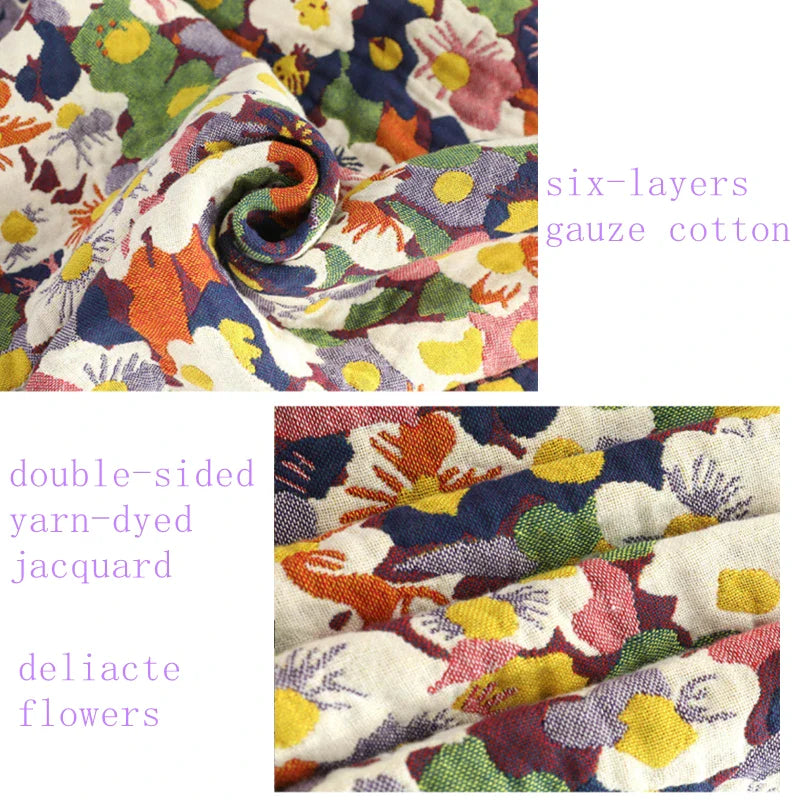 Afralia™ Tassel Flower Blanket - Double-sided Jacquard Cotton, European Style, 200*230 for Home Travel Picnic